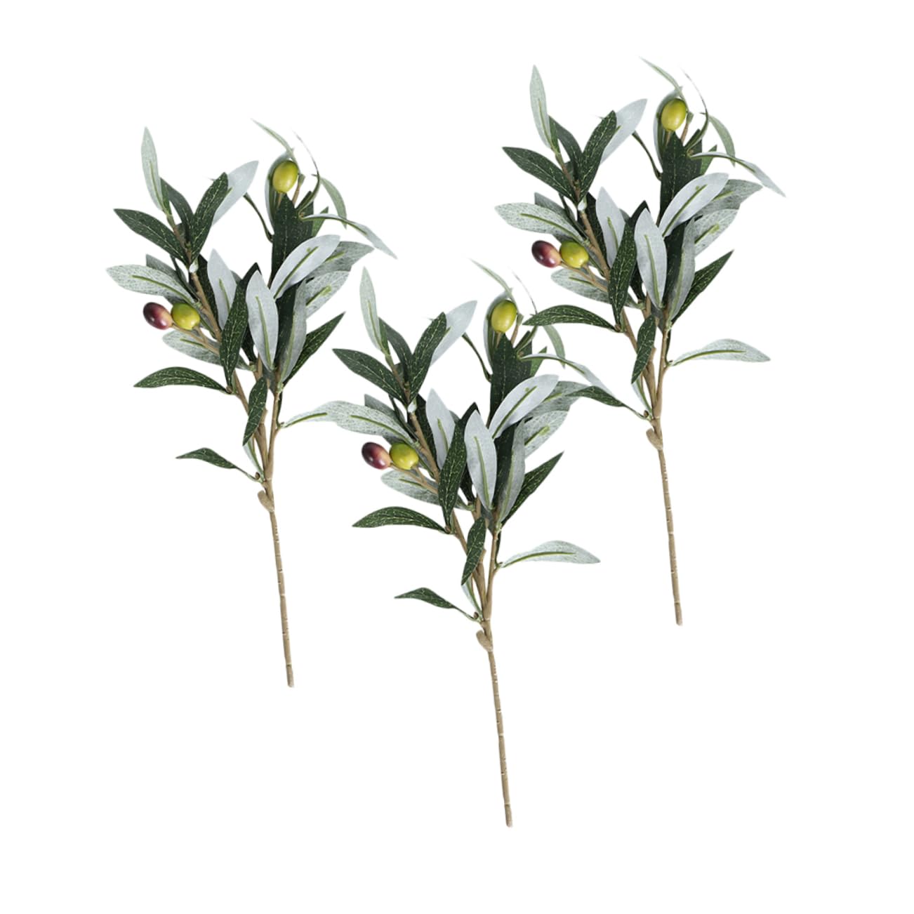 Zerodeko Branches D'Olivier Artificielles 15 Tiges De Plante en Plastique pour Décor De Bureau Maison Fenêtre De Boutique Mur Et Mariage Accessoire De Décoration Intérieure
