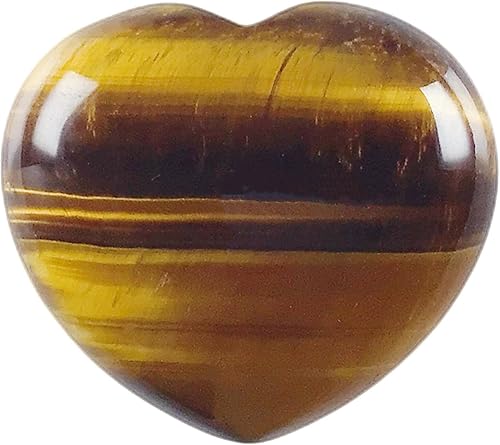 Ojo de tigre cristal corazón decoración tallado hojaldre corazón piedra preocupación para terapia de ansiedad, equilibrio de chakras y buena suerte