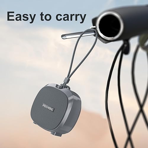 Miniatura 4 de Altavoz, pequeño altavoz portátil Bluetooth inalámbrico IPX5 impermeable para ducha, sonido estéreo fuerte, graves profundos, par TWS, luces RGB,