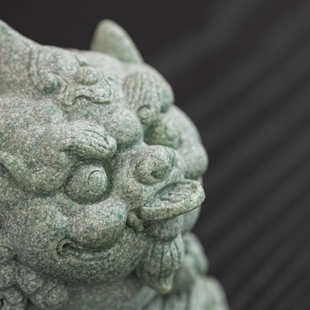 Ręcznie robiona statuetka herbata zwierzę domowe stolik do herbaty zielony piasek kamień herbata ozdoby dla zwierząt dekoracja taca na herbatę szczęśliwa herbata ozdoby dla zwierząt akcesoria do