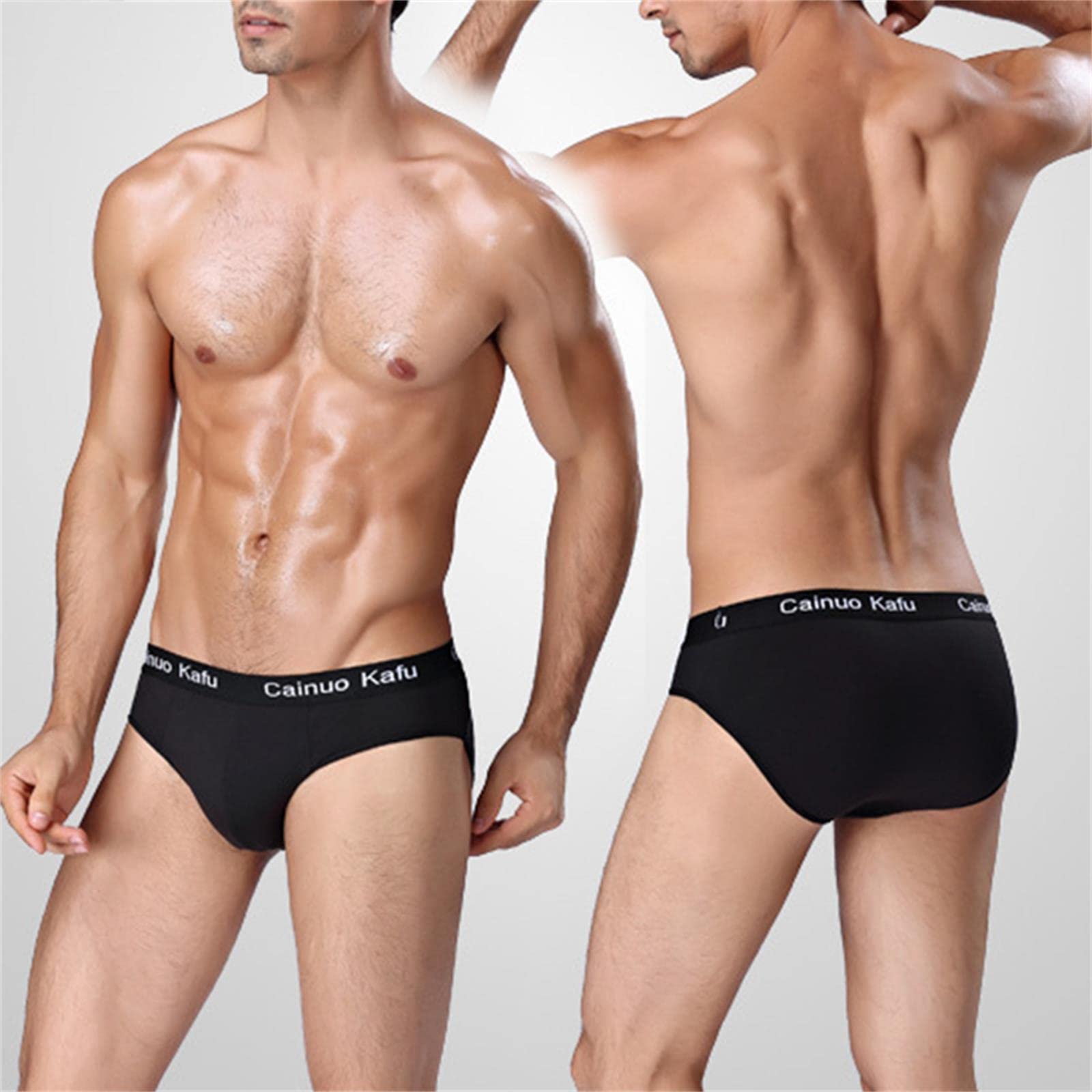 Calzoncillos Hombre 6Pcs / Lote Hombres Ropa Interior Sólido Bikini Pantale Sexy Más Tamaño M-7Xl