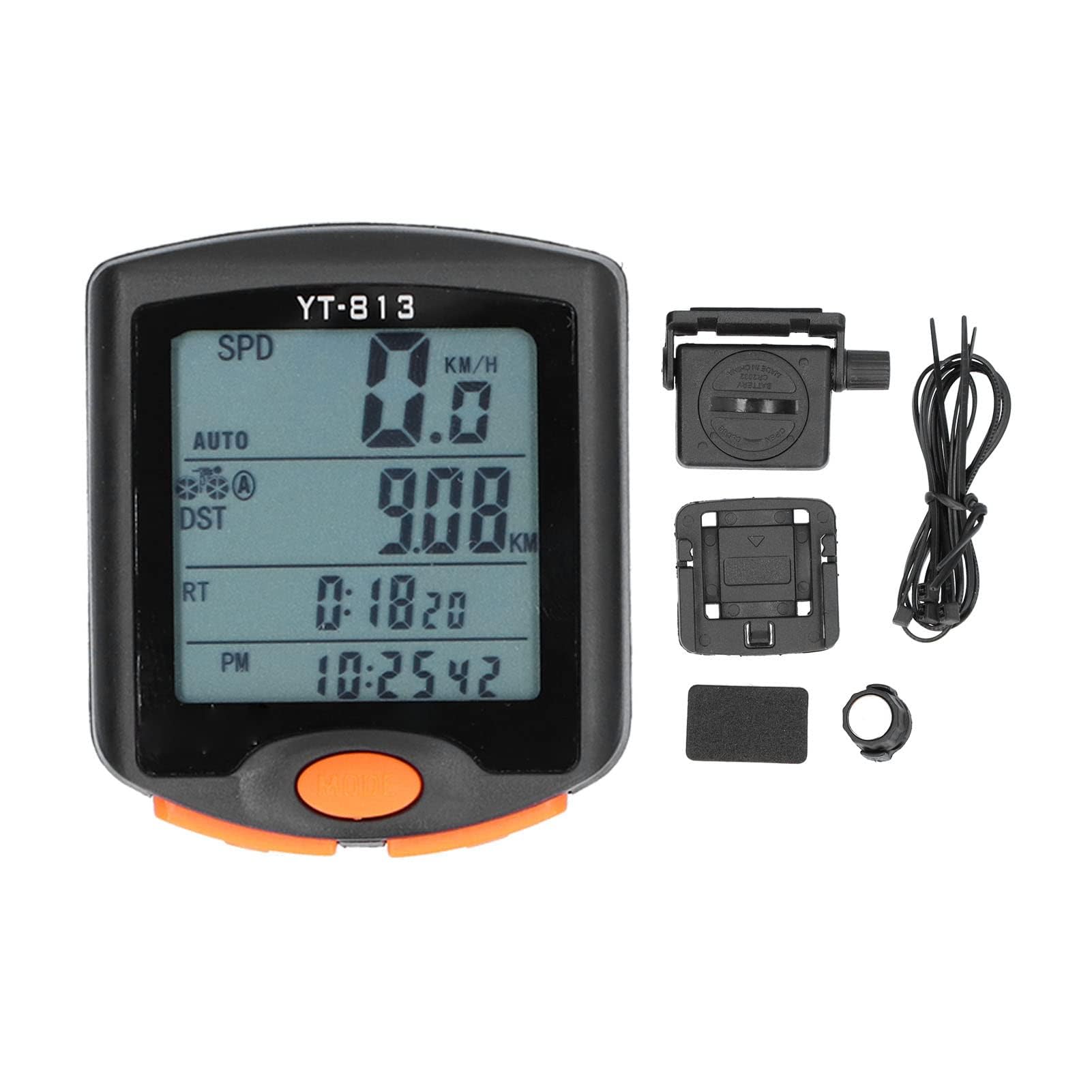 Ejoyous Computer da Bicicletta Digitale, Tachimetro per Bicicletta Wireless Impermeabile con Display Retroilluminato a LED, Tachimetro Automatico per Bicicletta con Supporto, Sveglia