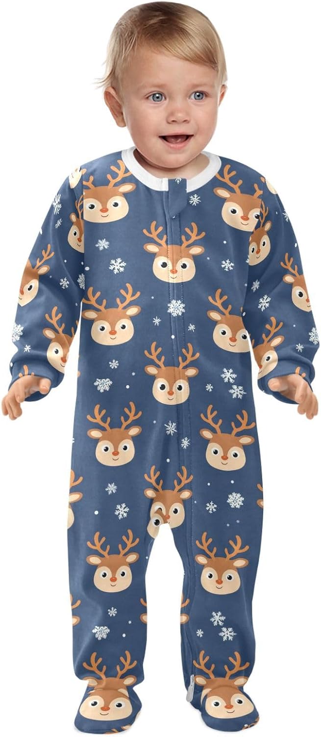 Dussdil Baby One-Piece Footies Newborn Rompers Pajamas Cotton Footed Pjs for Sleep Play Boys Girls
