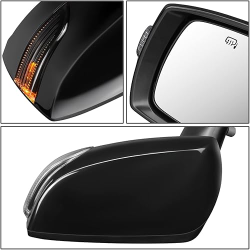 Miniatura 10 de DNA Motoring OEM-MR-SU1320128 Regulación accionada no calentada Controlador izquierdo Espejo lateral plegable Compatible con Impreza 2012-2014