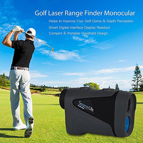 Serenelife Advanced Golf Laser Rangefinder With Pinsensor Technology - Waterproof Digital Golf Range Finder Accurate Up To 540 Yards - Upgraded Optical View #TOP4