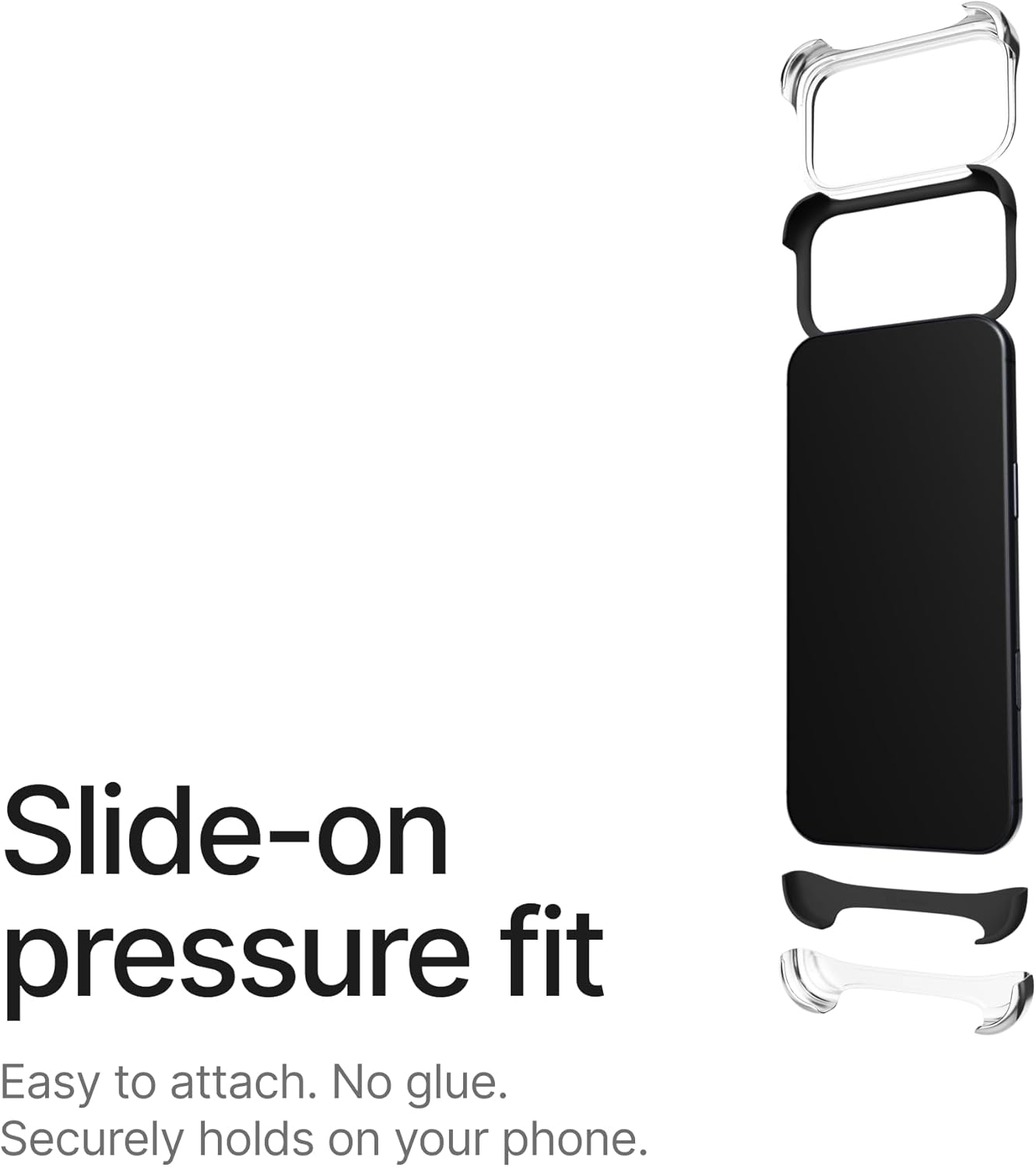 Arc Pulse Compatible with iPhone 17 Pro Phone Case (2025), Minimalist Protective Shock Absorption Aerospace Grade Aluminum Shells + Elastomer Inlays Easy Fit 6.3 inch (Aluminum Matte Black)