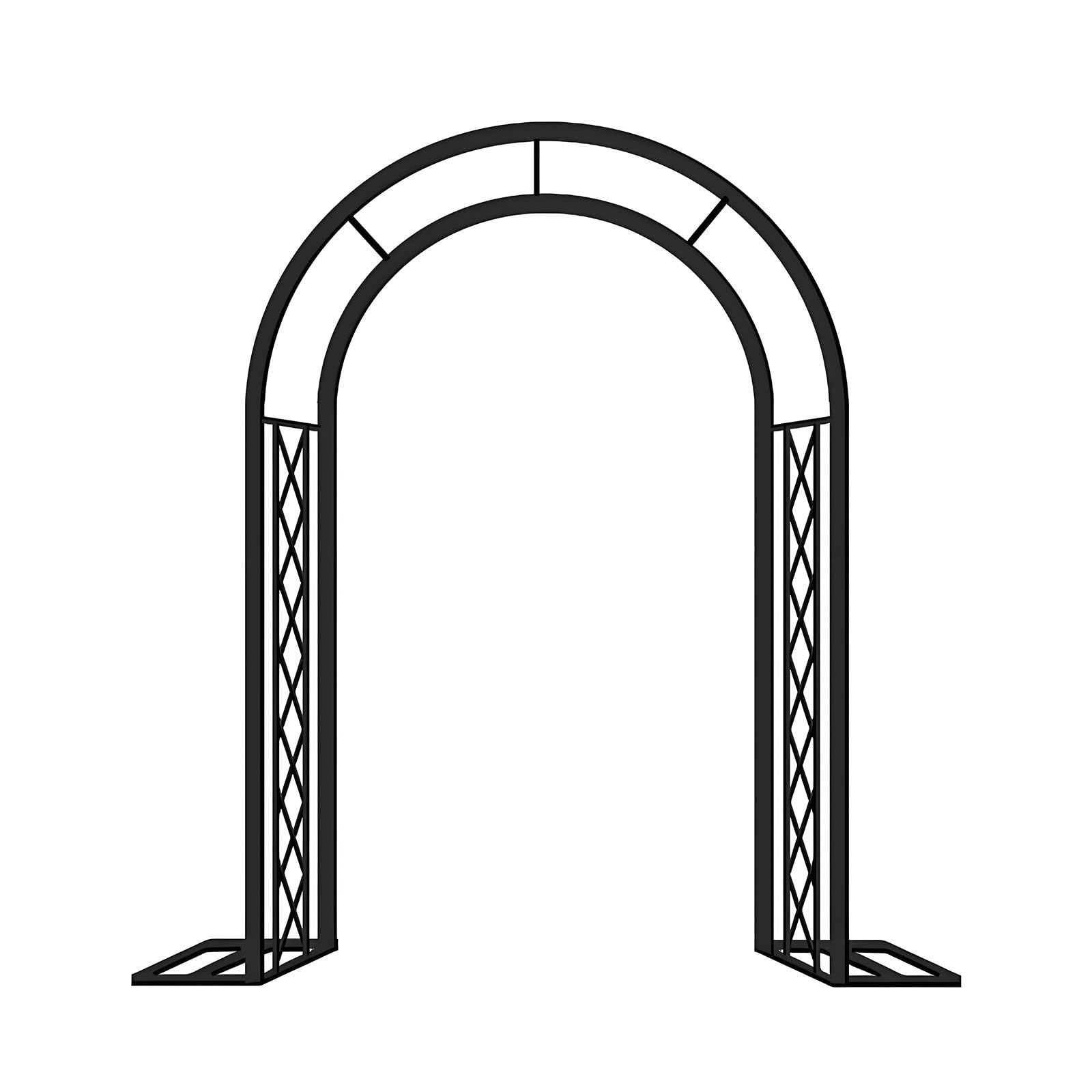 Arche de jardin en métal de 1,5 m : pergola noire pour plantes grimpantes