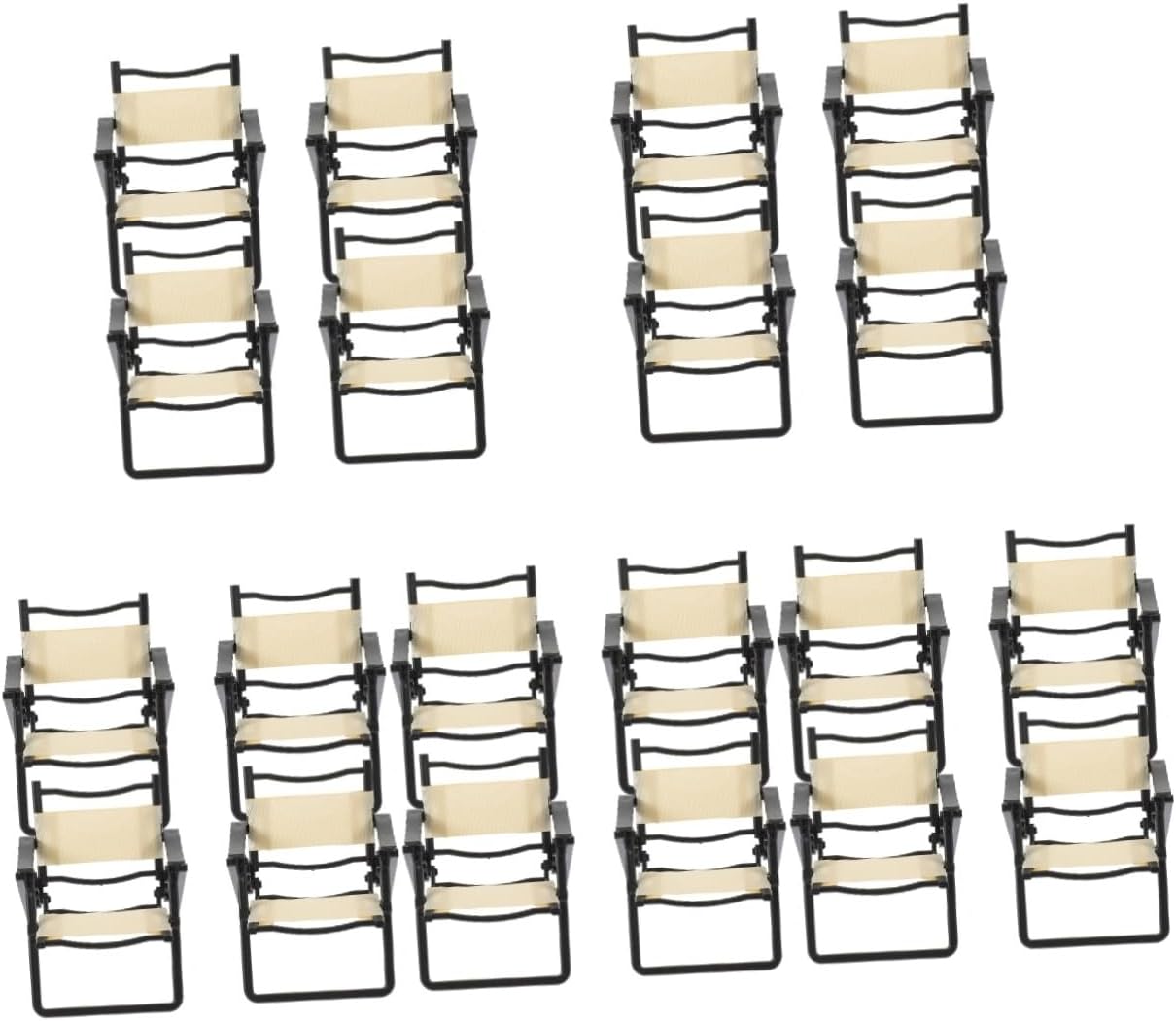 20pcs Miniature Folding Chair Dollhouse Beach Chairs Portable Props for Phones Stylish Decor for Imagination and Hands Play for Miniature Furniture Enthusiasts