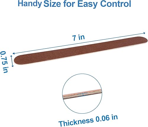 Miniatura 7 de 100 limas de uñas de madera, lima de uñas de tablero de esmeril de 7 pulgadas para uñas naturales, juego de herramientas de manicura, lima de uñas