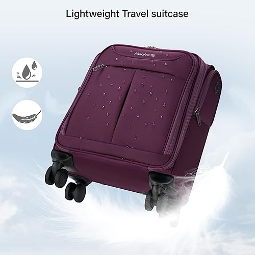 Miniatura 25 de Hanke Equipaje de mano para debajo del asiento con ruedas, maleta pequeña ligera aprobada por aerolíneas de 16 pulgadas, bolsa de viaje para Negro