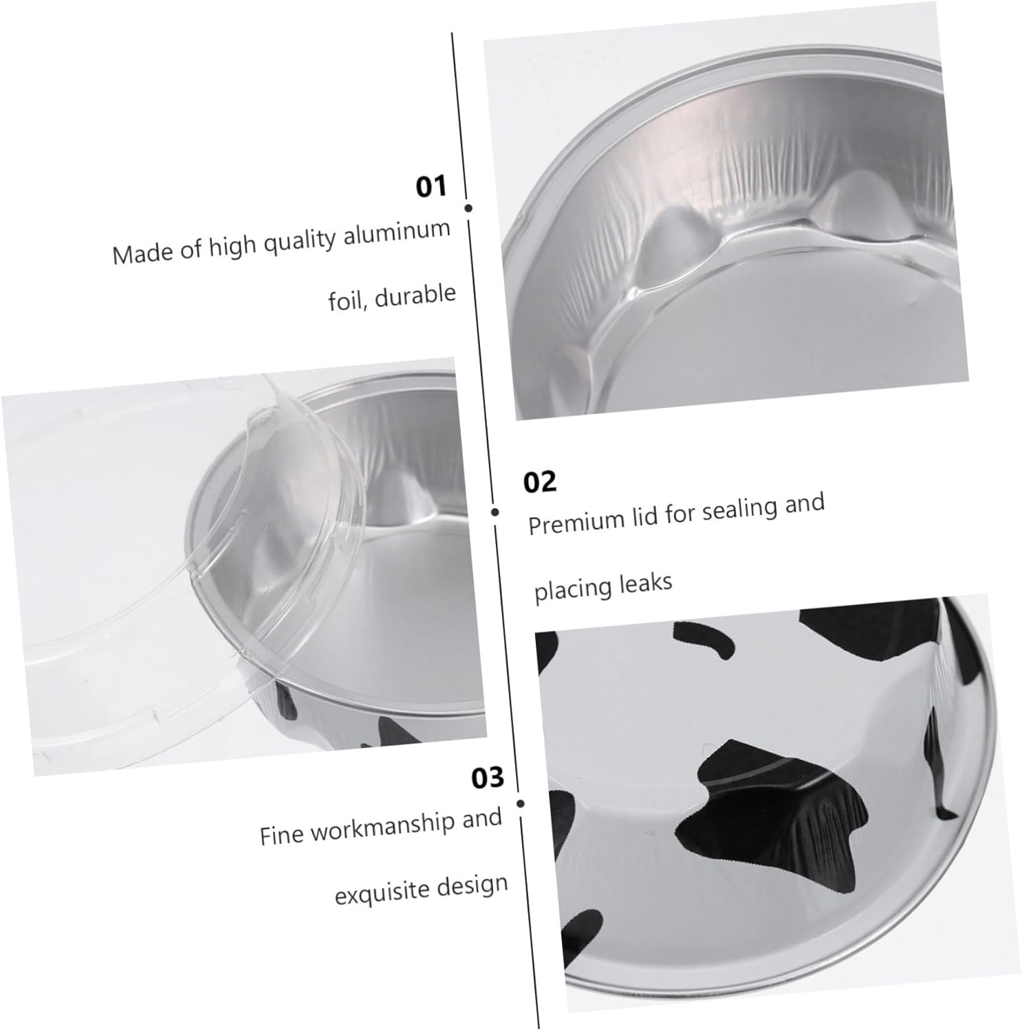 DOITOOL 50pcs Cow Pattern Pudding Cup Paper Cupcake Liners Wedding Cupcake Liners Mini Cake Cups Fruit Bowl Mousse Cup Jelly Mold Bottles Pudding Cups Yogurt DIY Bottles Food Ice Cream Cup