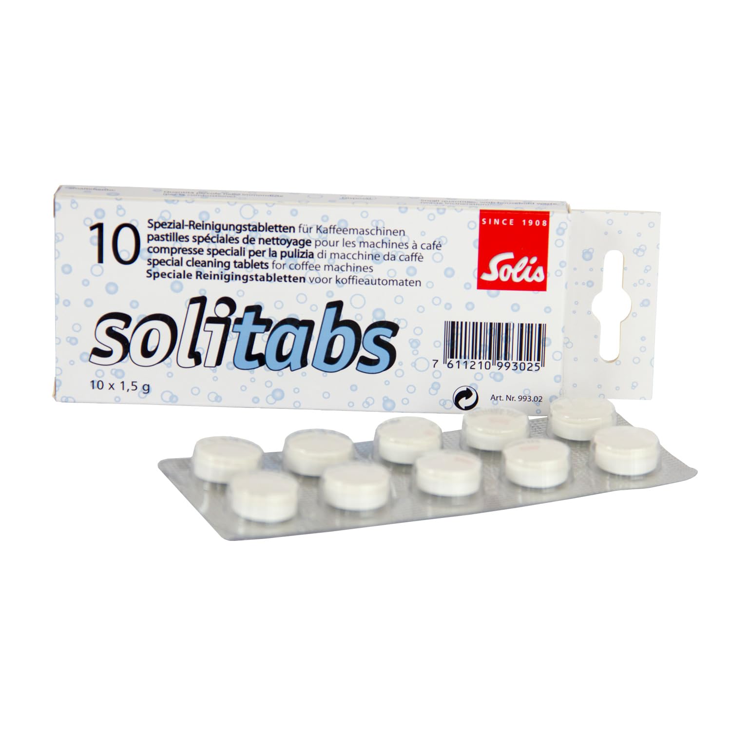 Solis 993.02 solitabs pastilles de nettoyage haut de gamme machine café