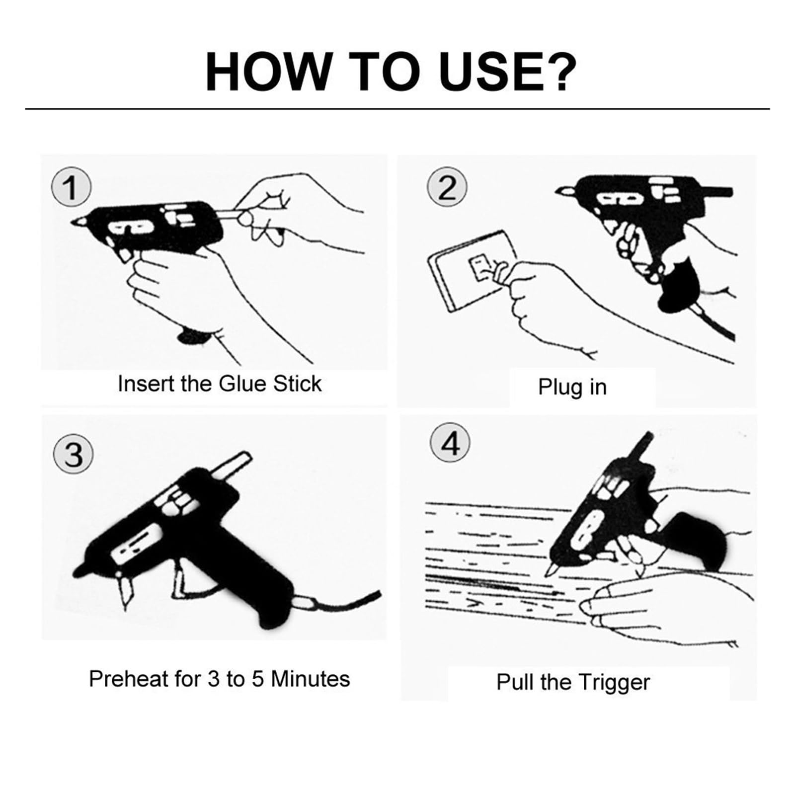 Pistola For Colla A Caldo Da 20 W Mini Pistole Industriali For Uso Domestico Temperatura Di Calore Strumento Riparazione Termoelettrica Utilizzare Stick 7 * 100mm(1PC 20W white)