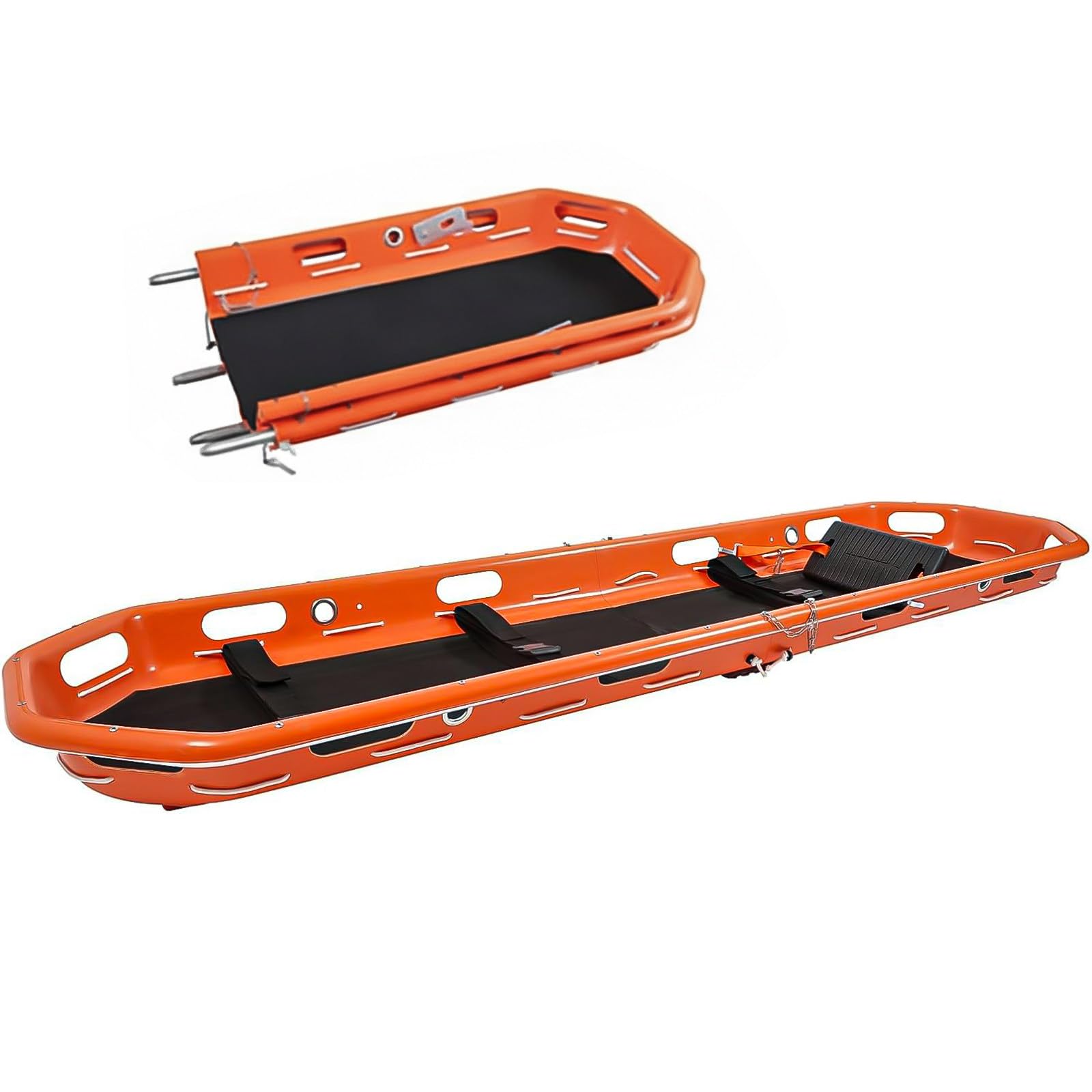 Barella a Cesto di Soccorso di Emergenza con Imbracatura Speciale, Barella a Cesto Portatile Separabile per Ambulanza Pesante, per Soccorso, Portatile E Rimovibile