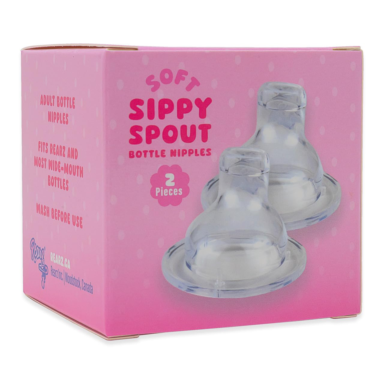 Rearz - Specialty Adult Sippy Silicone Spout Bottle Nipples - 2