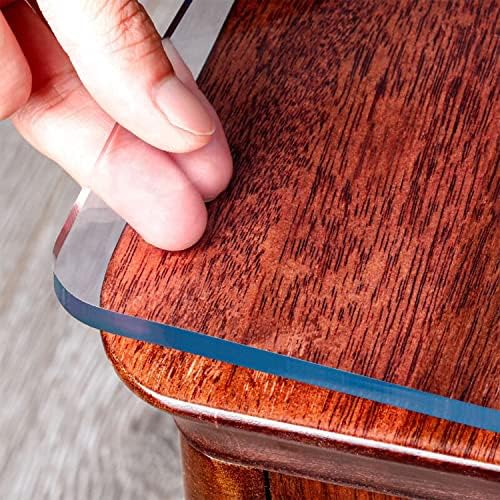 Royhom Clear Table Cover Protector 2mm Thick 60 x 36 Inch Clear Table Protector for Dining Room, Plastic Table Cover, Clear Vinyl Tablecloth Protector Waterproof Oil-Proof