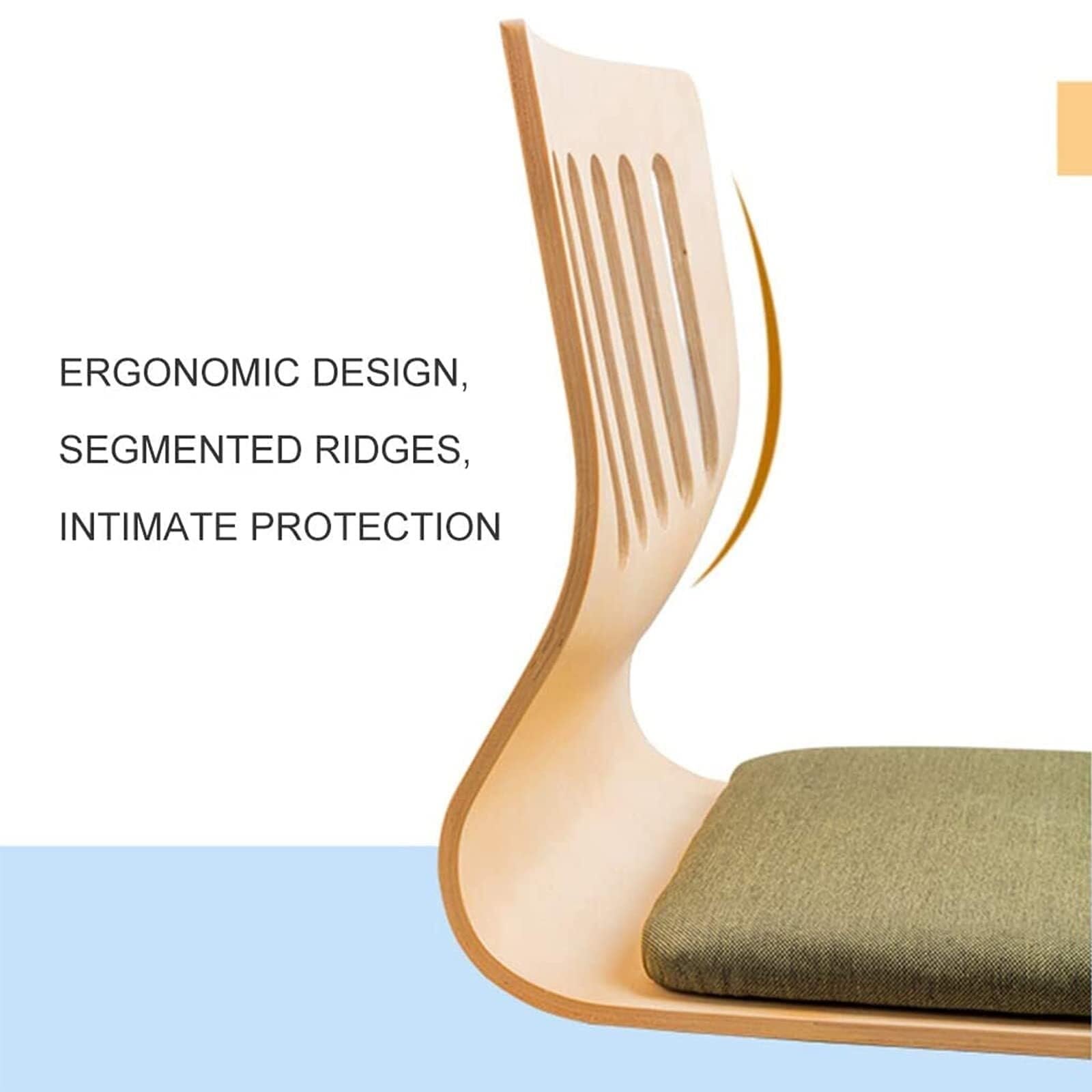 Sedia da pavimento senza gambe con schienale, seduta multifunzionale rilassante per meditazione, relax e decorazione della casa