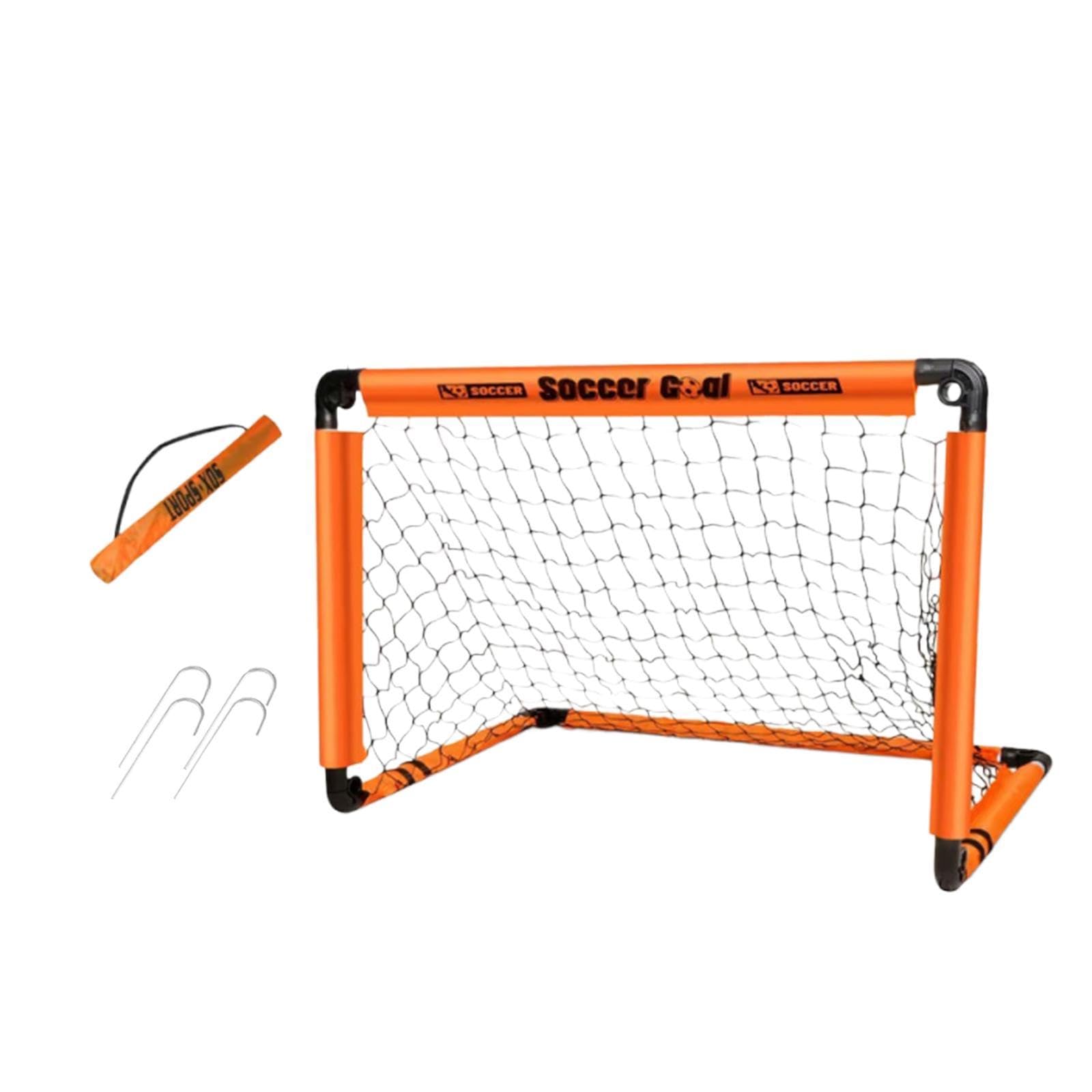 LOOM TREE® Kids Soccer Goal Foldable Compact Football Gate for Park Backyard Playground Orange 120x80x80cm | Team Sports | Soccer | Goals & Nets-image-37