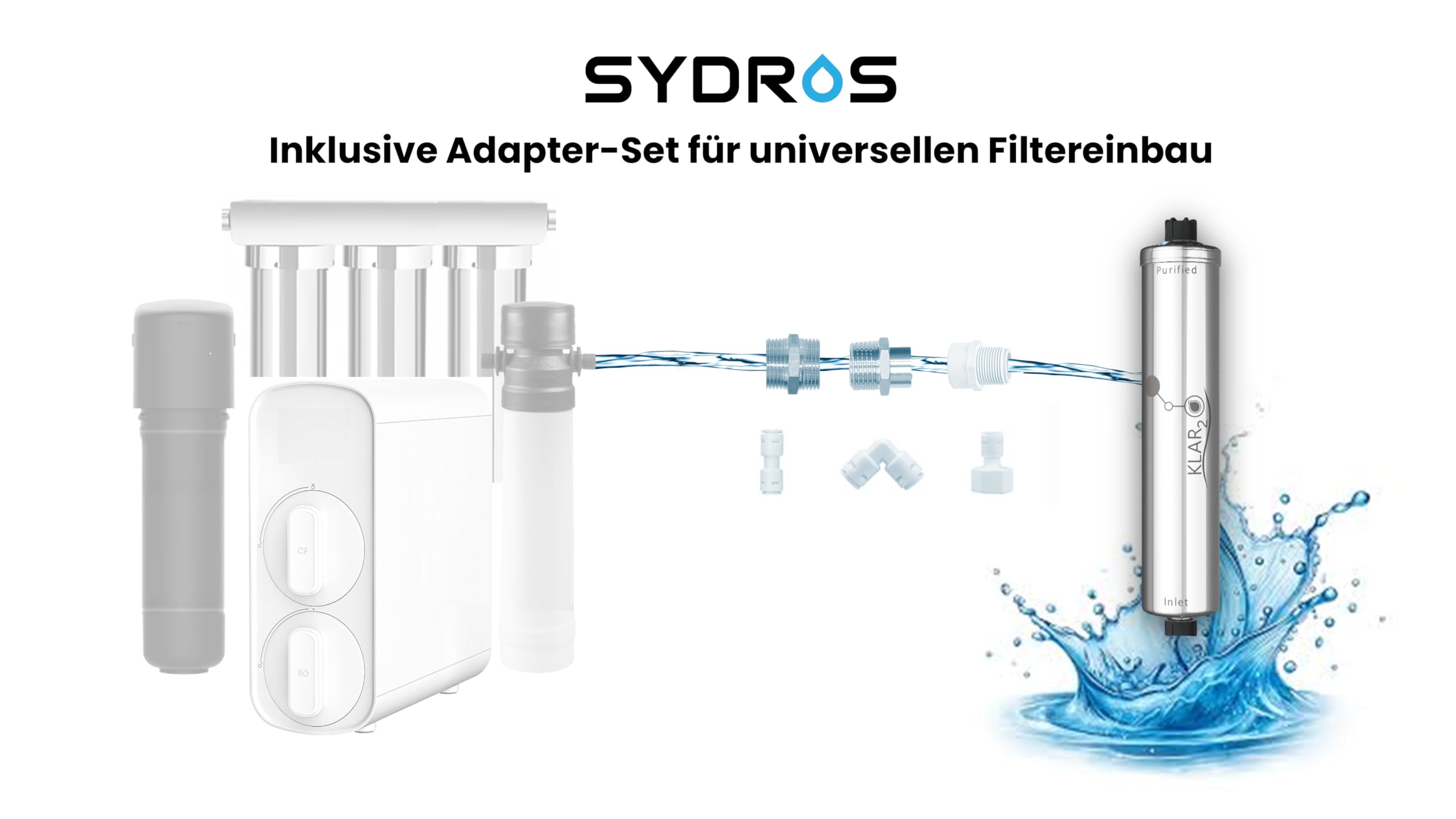 Klar2O Wasserfilter - filtert bis zu 99,99% Mikroplastik, Nanoplastik & PFAS dank patentierter Klar2O Technologie