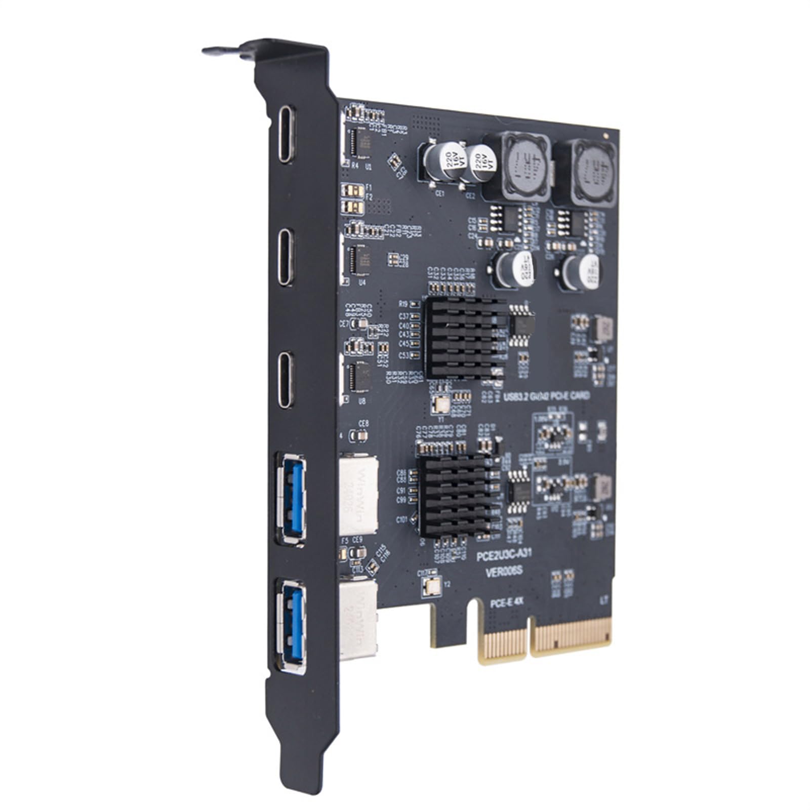 5 Port PCIExpress A USB3.0 Scheda di Espansione Ad Alta Velocità 10Gbps Adattatore di Trasferimento Veloce ASM3142 E VL822 Chip Desktop Computer Accessorio