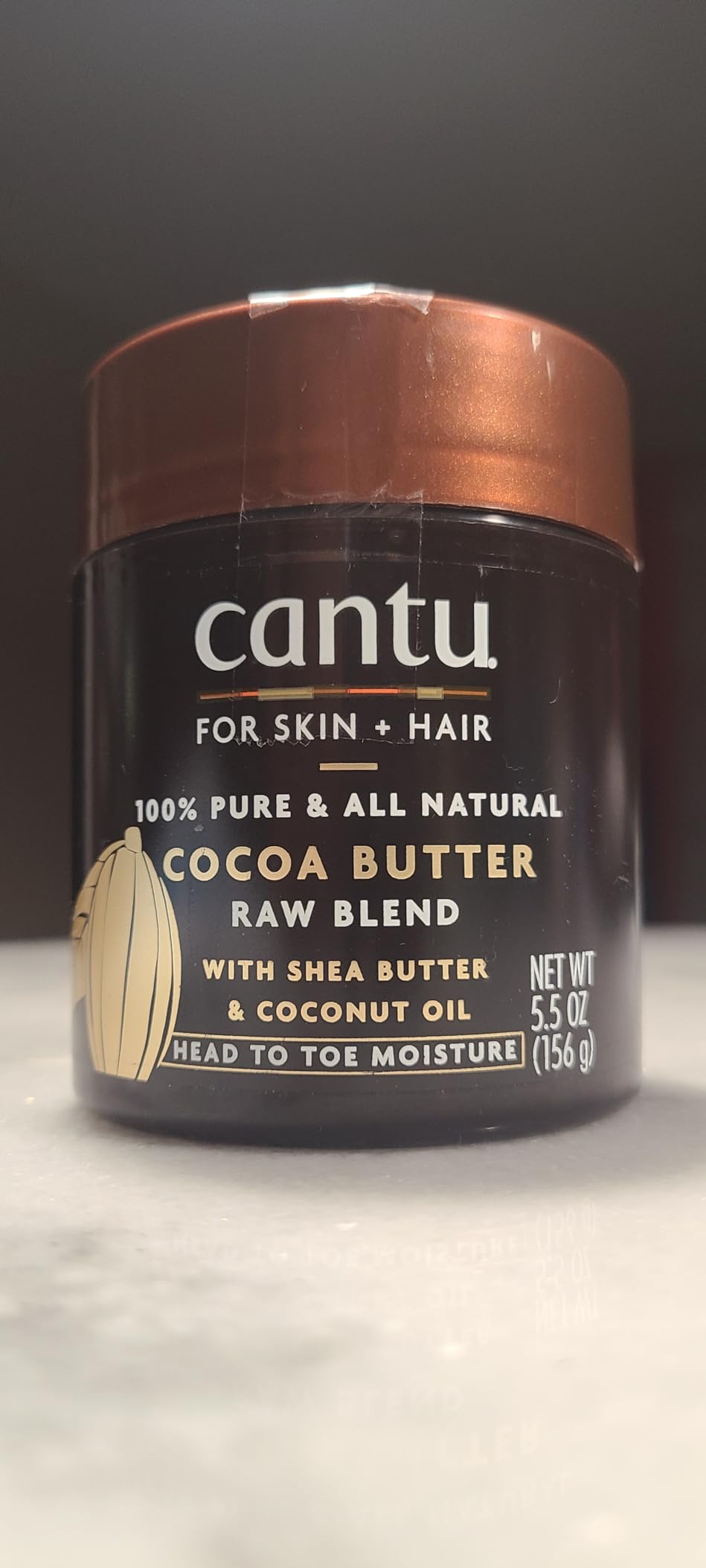 Cantu Skin Therapy Hydrating Raw Blends Body Butter, Cocoa Butter, Shea Butter And Coconut Oil, 5.5 Ounce