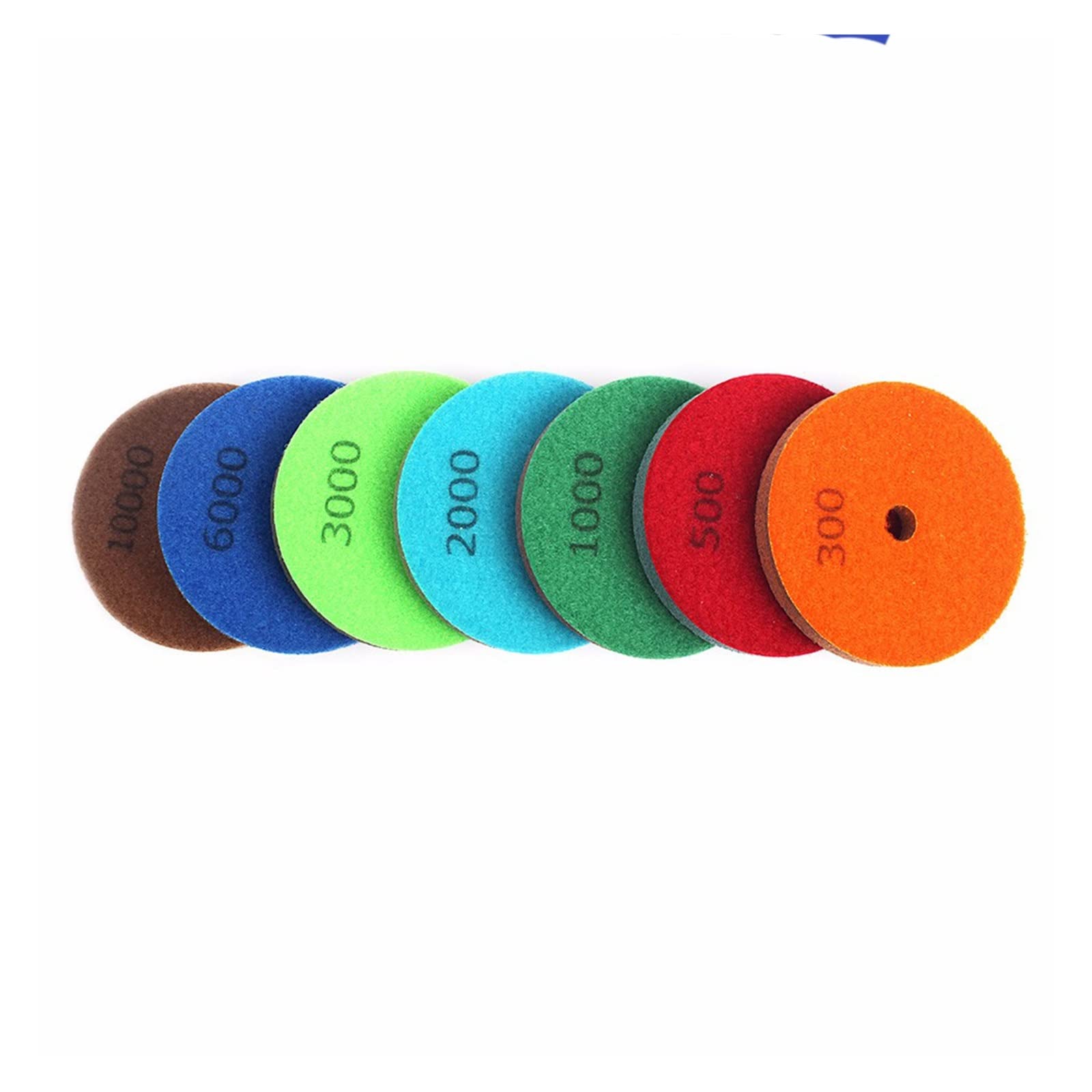 3quot;Almohadilla de pulido Flexible de esponja de piedra de mármol de 80MM for suelo de hormigón de granito herramienta de pulido de guijarros de piedra de cuarzo 7 Uds fangzi (Size : 1000,