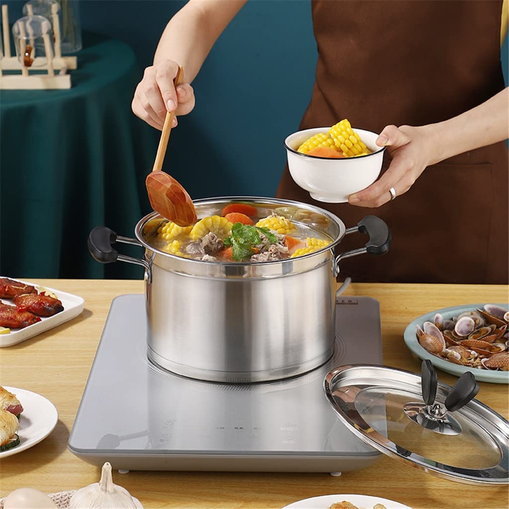 Set di pentole da cucina in acciaio inox massiccio, set da tre pezzi, pentola per zuppa, latte, pentola calda, pentole da cucina per cucinare,