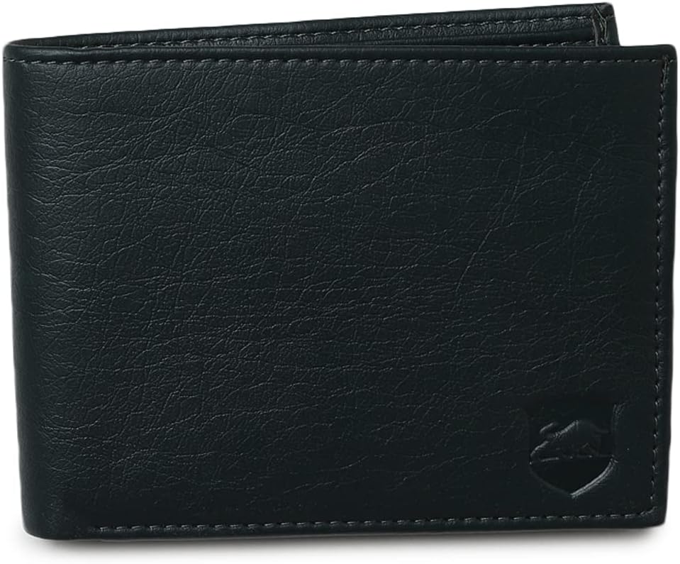 SAMTROHContainer Design PU Leather Wallet for Men | 3 Card Slots | 2 Currency & Secret Comartment | 2 Id Card Slots & 1 Coin Pocket (Green)