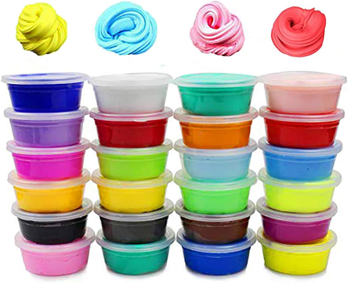 Anditoy 24 Colors Air Dry Clay Modeling Clay Kit Polymer Clay for Kids Girls Boys Ages 3-12 Year Old DIY Arts and Crafts Slime Party Favors