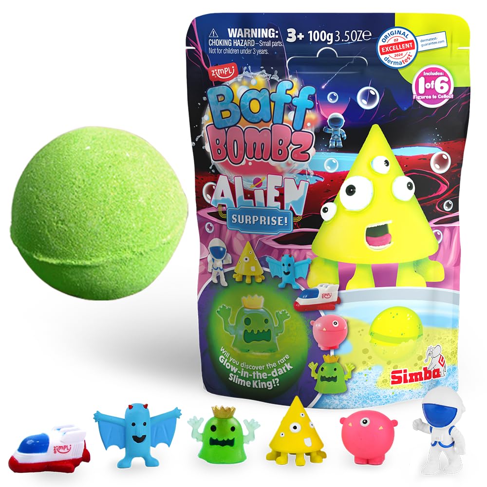Amazon.com: Zimpli Kids Large Alien Surprise Bath Bomb, 1 of 6