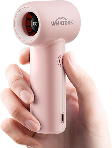 Miniatura 8 de WHATOOK Mini ventilador de bolsillo portátil, 3000 mAh, pequeño ventilador personal turbo recargable para viajes, actividades al aire libre,