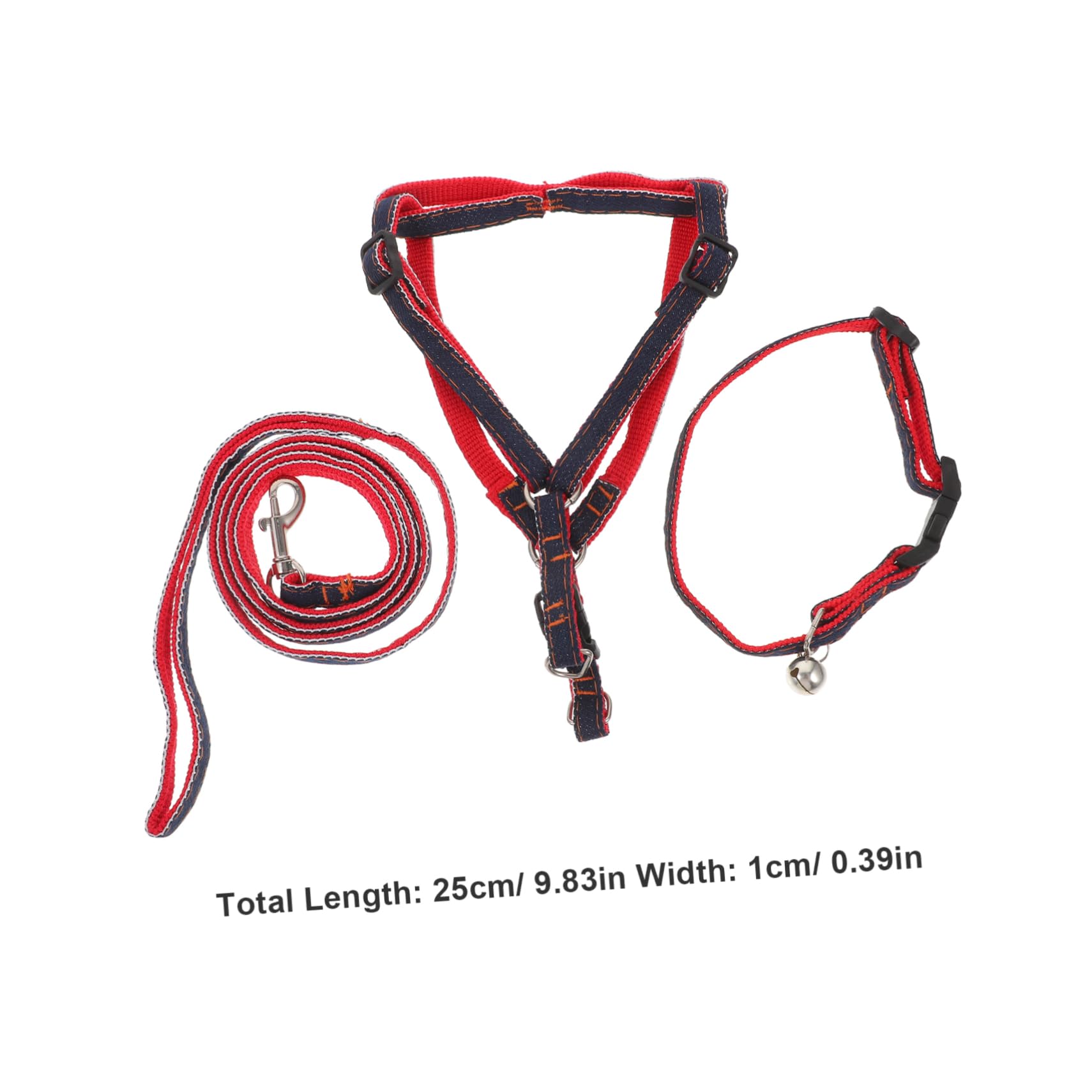 Mikikit 3pcs Pet Traction Rope for Dogs and Cats Hauling Cable with Collar and Leash for Daily Walks and Outdoor Adventures