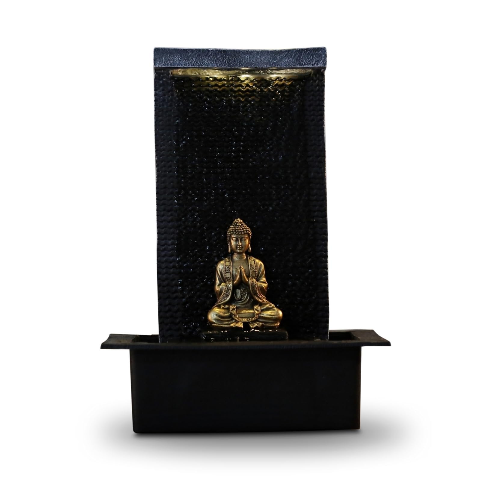 Zen'Light Zenitude Fuente de poliresina Negra 31 x 31 x 42 cm
