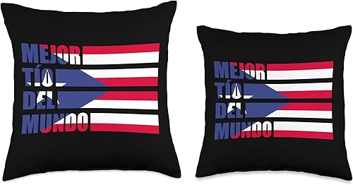 Miniatura 3 de Gift for Puerto Rican Uncle Tío Rican Uncle - Almohada con la bandera de Puerto Rico Mejor Tío del Mundo, 16 x 16 pulgadas, multicolor