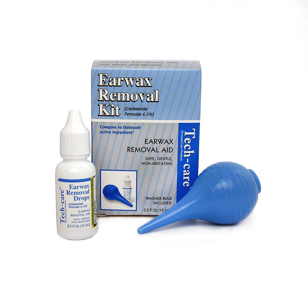 Tech-care Earwax Removal Kit Includes Drops and Ear Syringe Bulb 0 5 Oz
