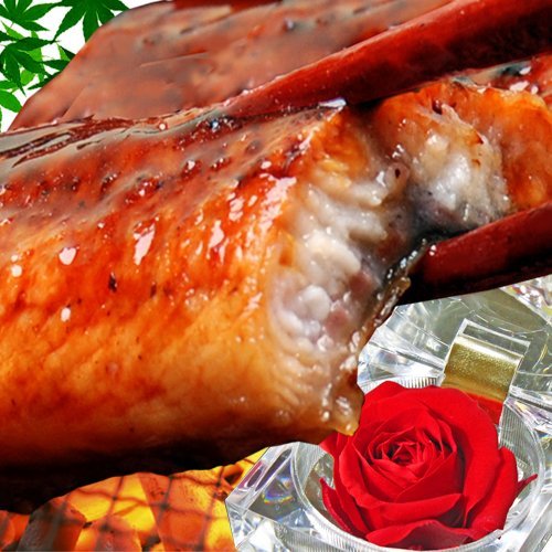 おのみち発 ギフトセット 土用の丑の日 国産（宮崎県産・鹿児島県産）炭火焼うなぎ蒲焼 特大サイズ 1尾 と プリザーブドフラワー フラワーギフト