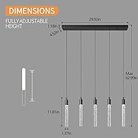 Vista 46 de Kitchen Island Lighting Modern Light Fixture Kitchen Island Pendant Light Dimmable LED Chrome Mini Pendant Lighting Dinning Room Living Room Chrome