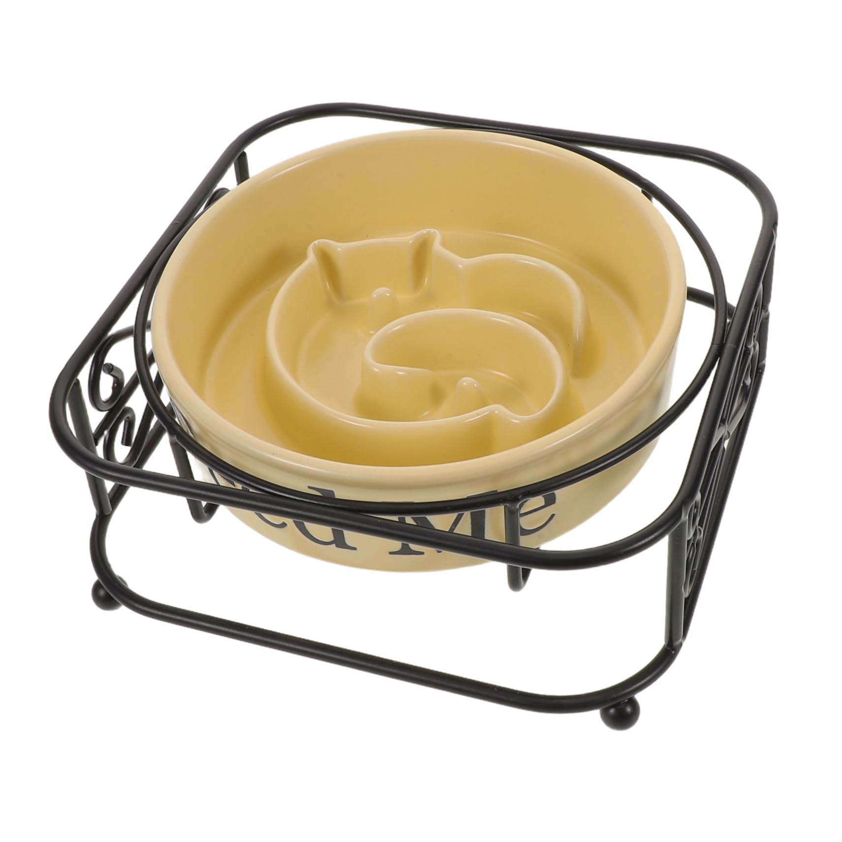 Ciotola Slow Feeder in Ceramica per Cani e Gatti Supporto Elevato Anti-ingozzamento Adatta Cani e Gatti di Piccola e Media Facile da Pulire e Stabile