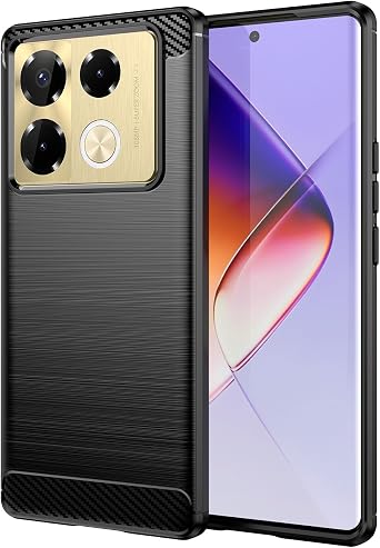 TingYR Case for Infinix Note 40 Pro 5G, Ultra Slim Flexible TPU Shock Absorption, Anti-Scratch, Premium Flexible Rubber Cover, Cover for Infinix Note 40 Pro 5G Smartphone.Black
