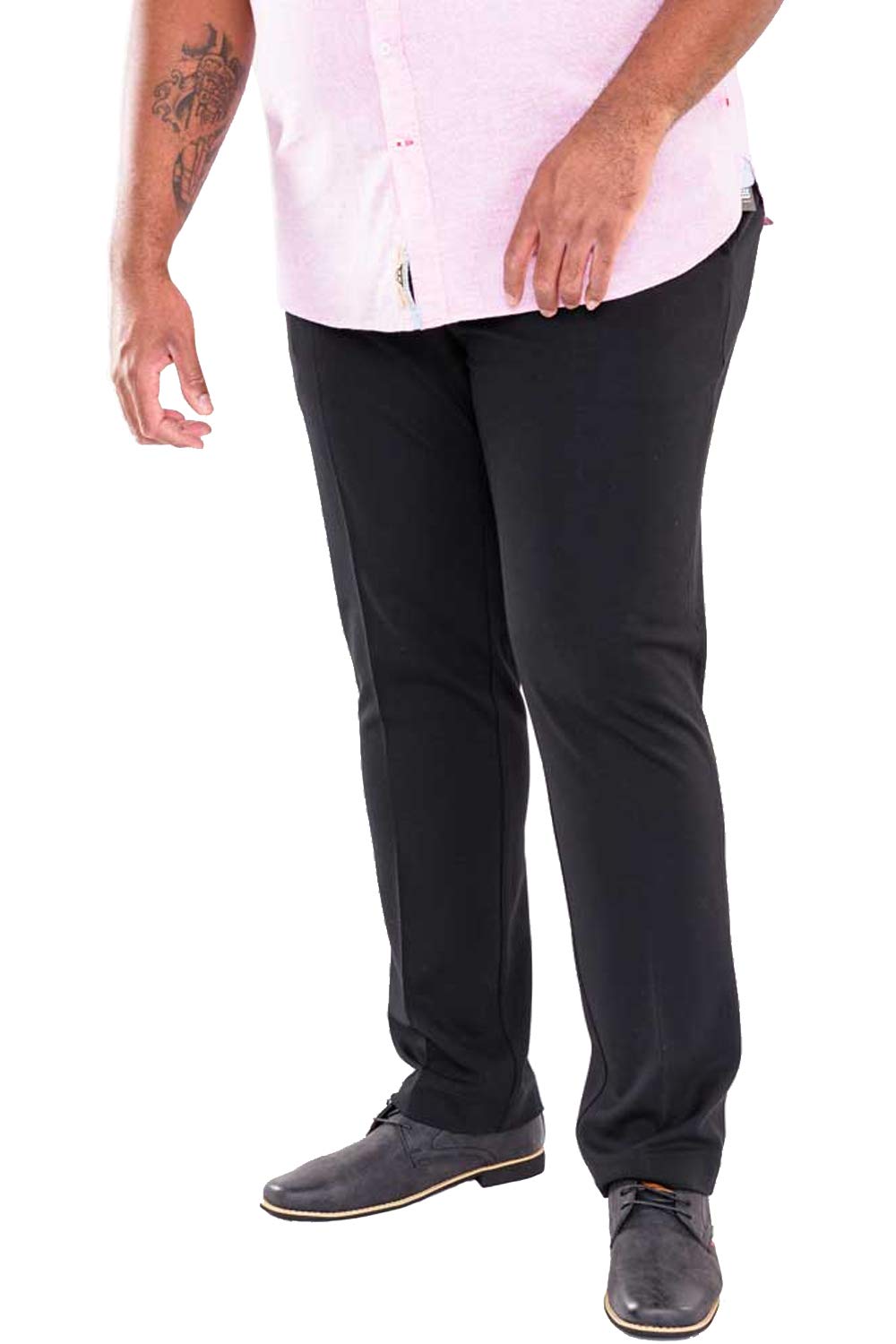 D555 Men's Black Stretch Trousers
