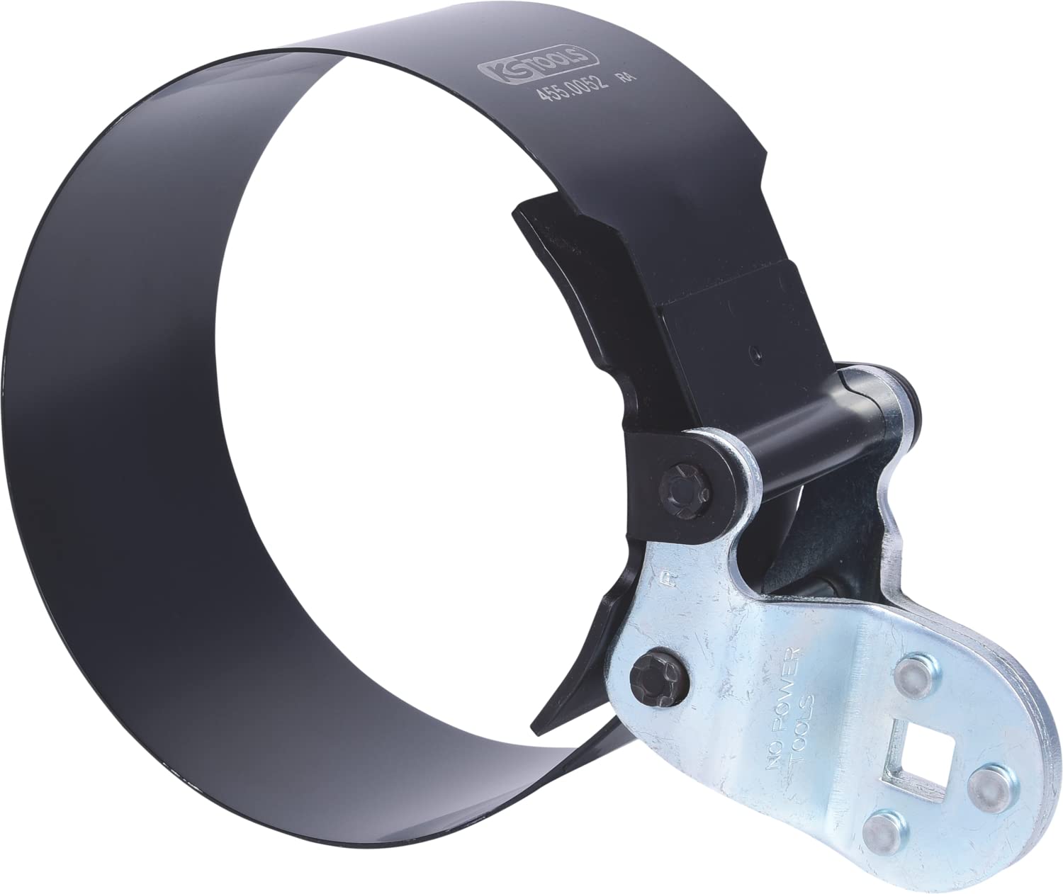 KS Tools 455.0052 Chiave con Cinghia in Acciaio per Filtro Dell'Olio, Diametro 130, 143 mm / 5 5/32"- 5 21/32", 1/2"