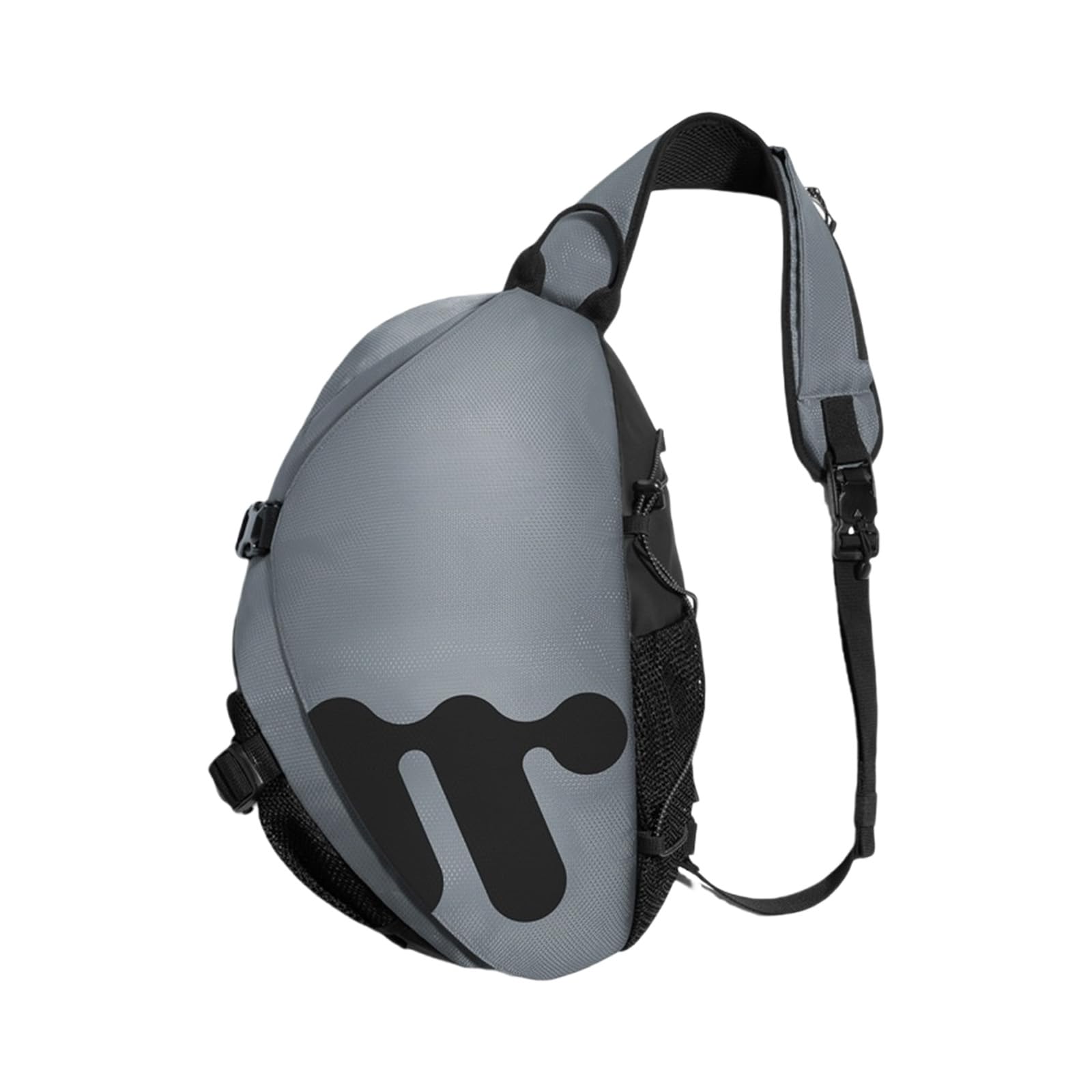 Wodoodporny nylonowy plecak rowerowy, wielofunkcyjna sportowa torba crossbody, do wędrówek, podróży i jazdy na rowerze, lekka konstrukcja do aktywności na świeżym powietrzu, szary