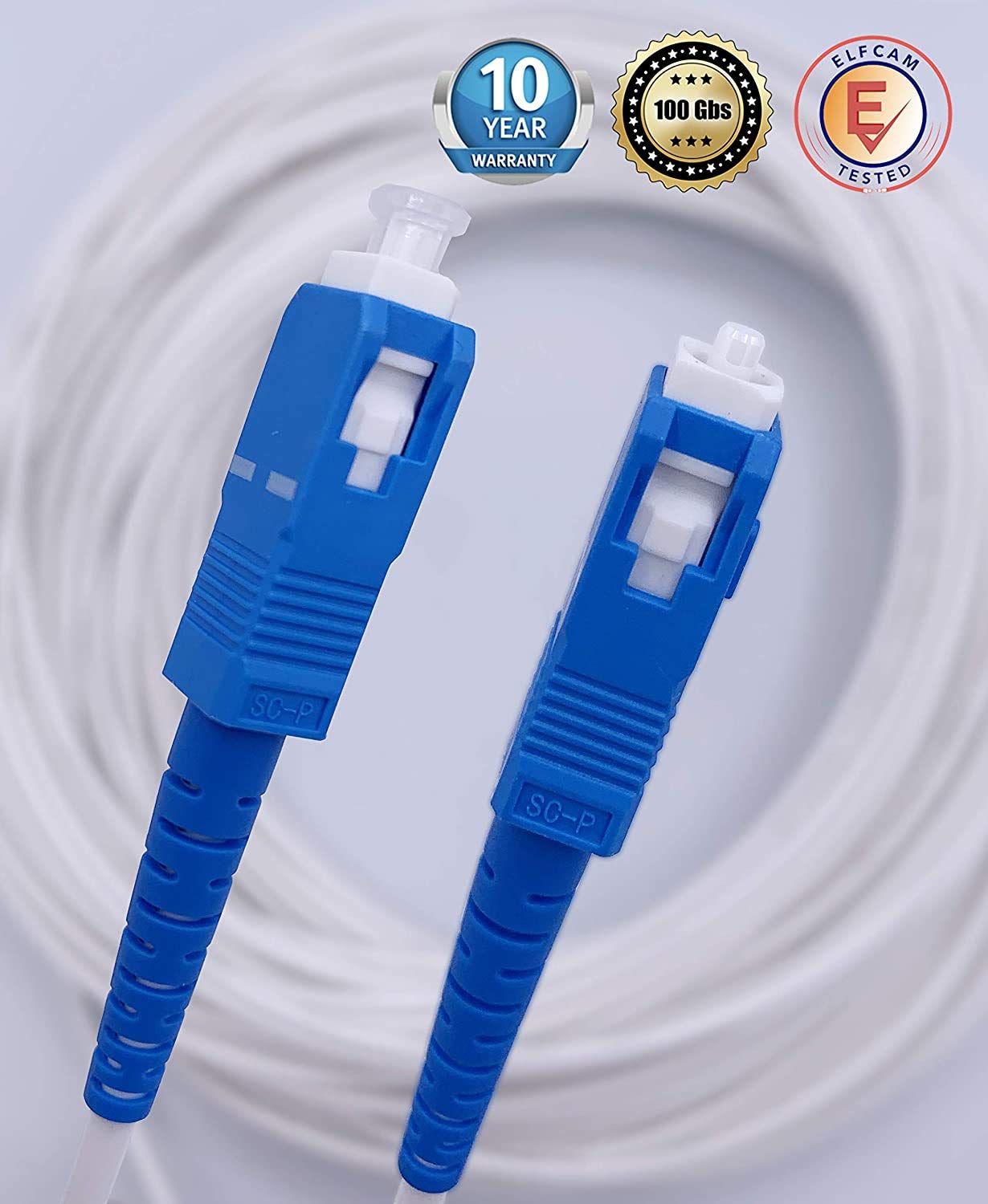 Cavo Fibra Ottica SC/UPC Monomodale LSZH Bianco 5M - Per Reti FTTH E LAN - Foto 5