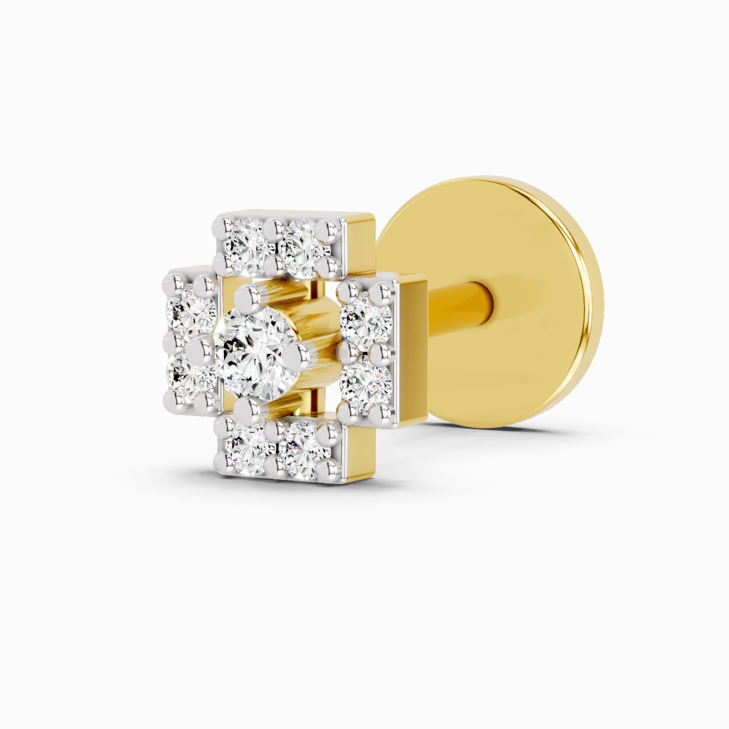Lab Grown Diamond 0.04 Carat Round Shape Diamond Nose Pin for Women | 14K Gold IGI Certified FG VS Quality Diamonds-image-7