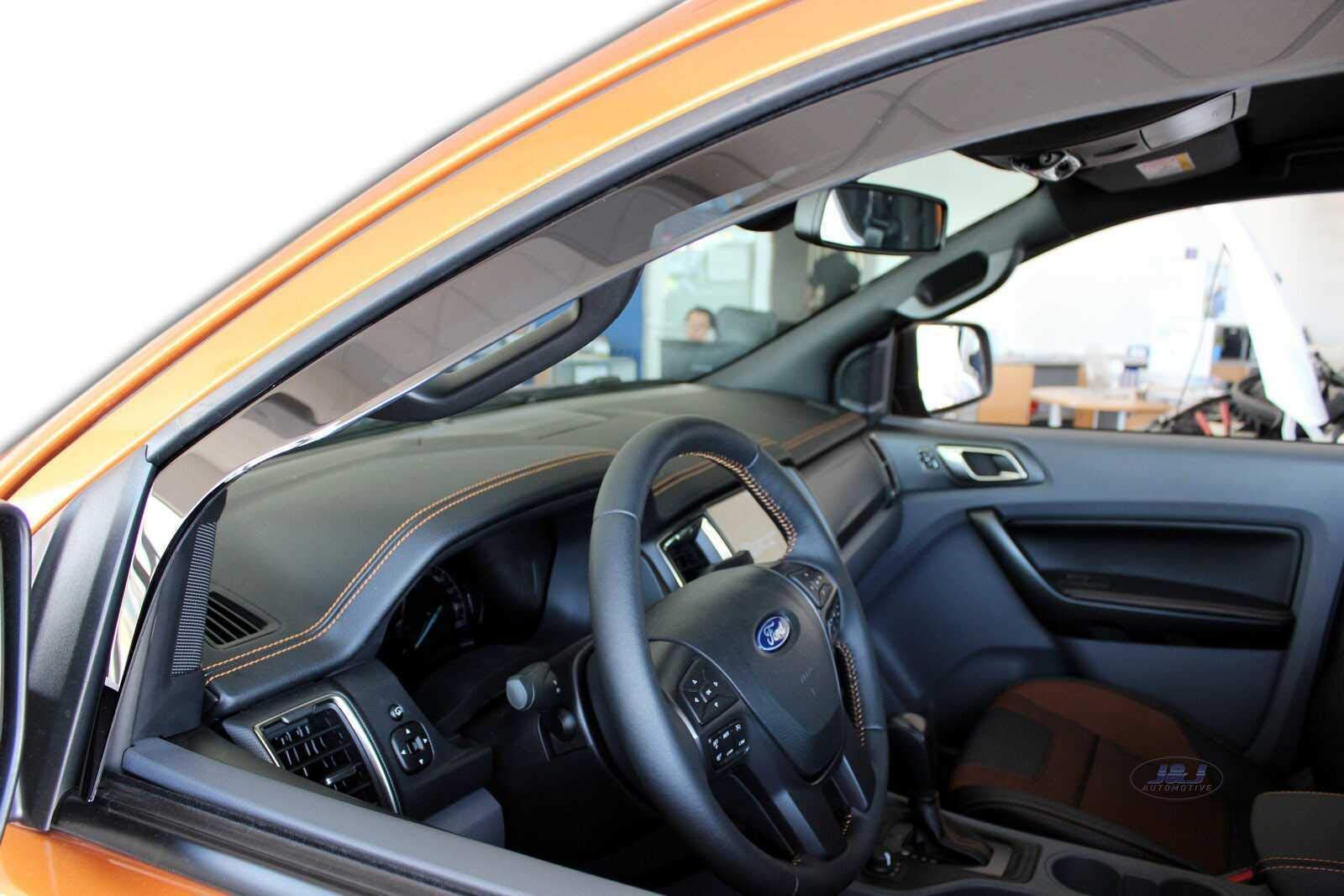 J&J AUTOMOTIVE Windabweiser für Ford Ranger 3 4-Türer 2012-2016 4tlg, Heko Regenabweiser Getönt