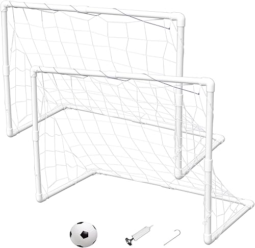 Portería de fútbol portátil, red de pelota de fútbol para patio trasero, estimula el disfrute del fútbol de los niños, los kits de fútbol son
