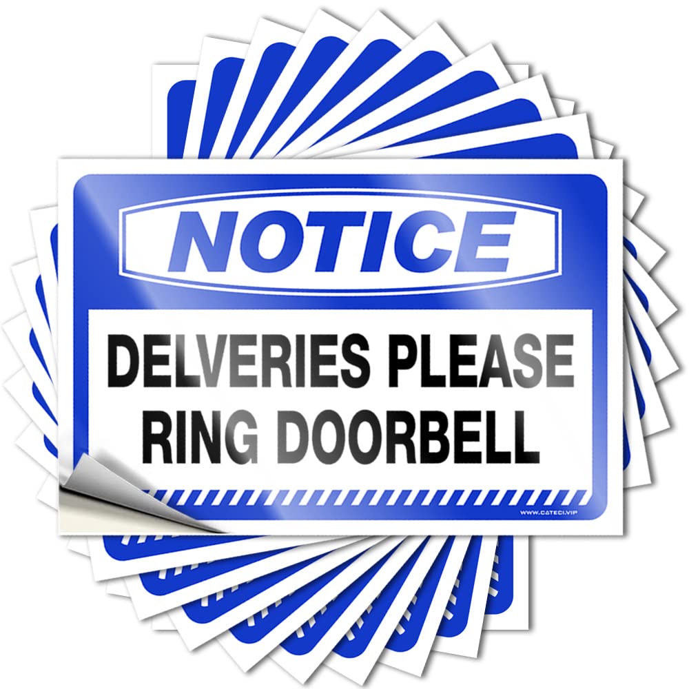 Fzfn Colour Bedroom Door Decorations Decals - High Ideas Cover Notice Delveries Please Ring Doorbell(12X18cm)