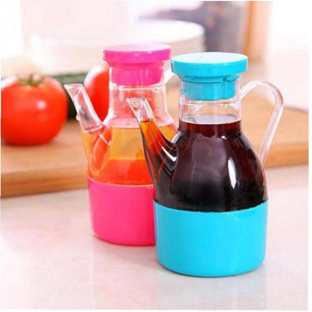 Aisoway Plastic Oil Bottle Spices Canisters Leakproof Vinegar Sauce Lid Oiler Storage Pot Kitchen Utensils
