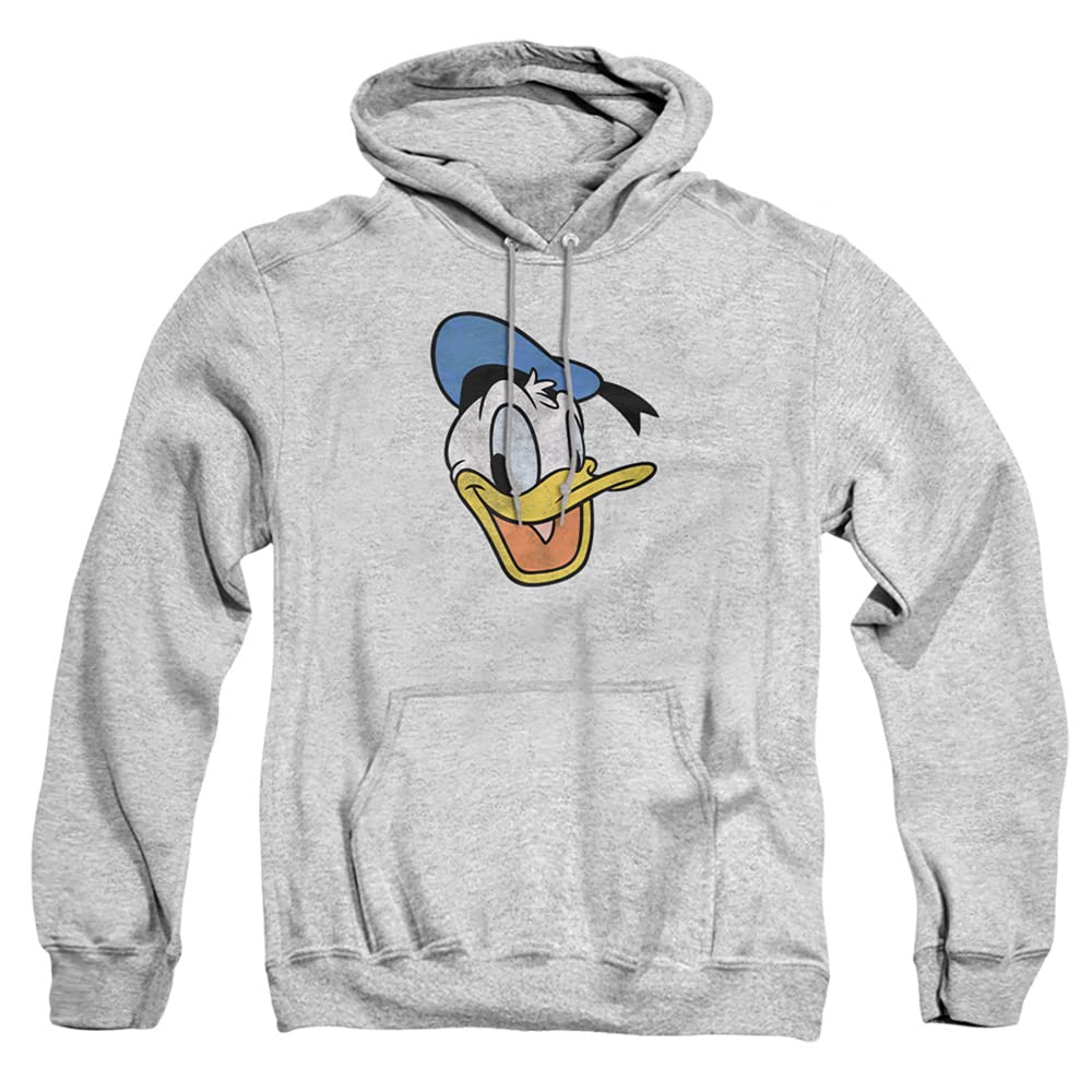 Cotton Soul Disney Donald Duck Face Vintage Hoodie, Grey Heather