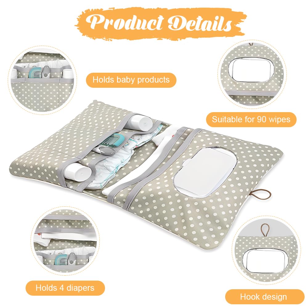 Sac à Couche Lavable,Sac à Couches Bébé Et Trousse de Maquillage 2 en 1,Diaper Bag Nappy,Sacs de Change Maternelle,Organisateur à Langer Pliable,Trousse de Soin Voyagepour Maman en Déplacement